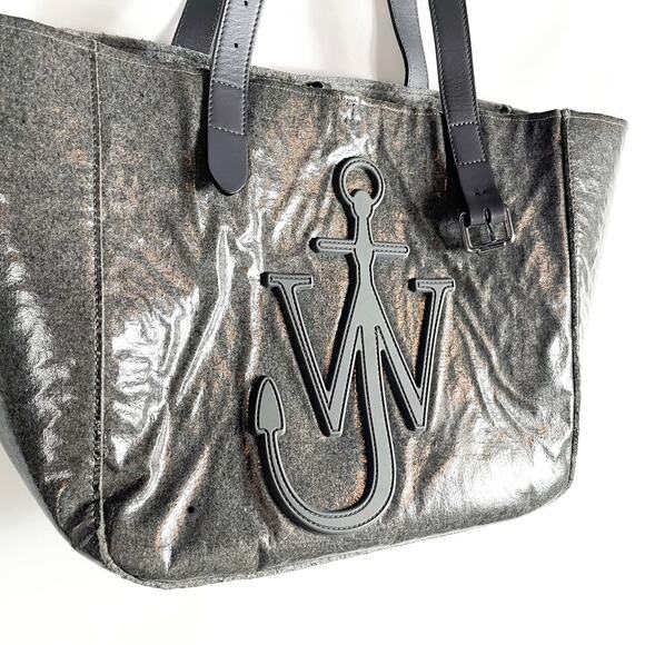 JW Anderson Belt Tote‎ Bag Gray Double Strap Leather Details - Picture 3 of 15